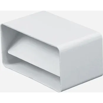 Domácí ventilátor Spojka plochého kanálu s klapkou, 150 mm x 75 mm, plastová