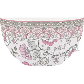 Easy Life KALAMKARI PINK porcelánová dezertní miska růžové květinky a ornamenty 350ml