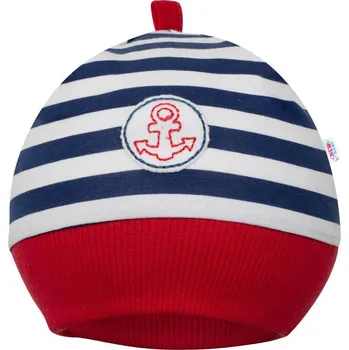 Kojenecká bavlněná čepička New Baby Marine Modrá 68 (4-6m)