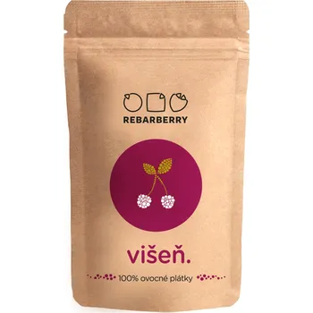 Sušené ovoce Chytré ovoce 100% ovocné plátky REBARBERRY višeň 50g