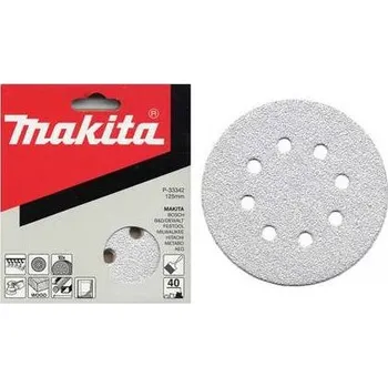 Brusný kotouč Brusný kotouč pro excentrické brusky Makita BO5010,12,20 - 125mm, zrnitost K400, 8 děr, 50ks (Makita P-37465)