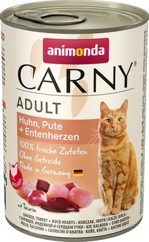 Krmivo pro kočku Animonda Carny Adult kuře, krůta a kachní srdce 400 g