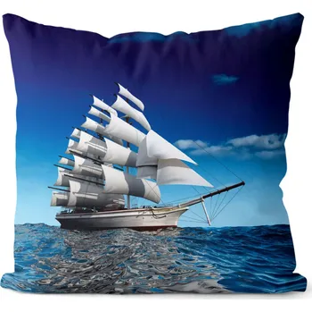 Dekorativní polštářek Polštář Loď 40x40 cm (Velikost: 40 x 40 cm)