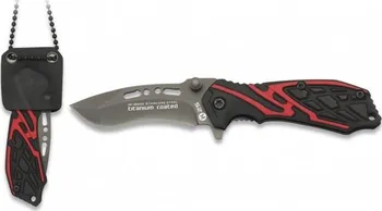 kapesní nůž K25 19932 červený/černý