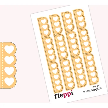 samolepka Fleppi Samolepky Checklist srdíčko | výběr barev Barva samolepek: pastelově oranžová