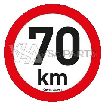 Samolepicí dekorace na vozidlo COMPASS Samolepka omezená rychlost 70km/h