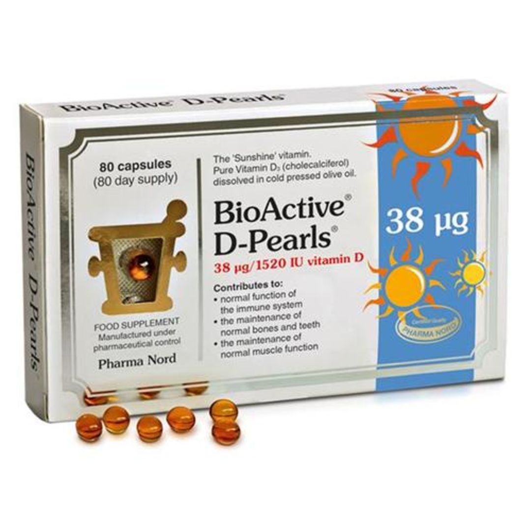 Pharma Nord Bioaktivní Vitamin D3 D Pearls 38 mcg 80 cps. od 299 Kč Zbozi.cz