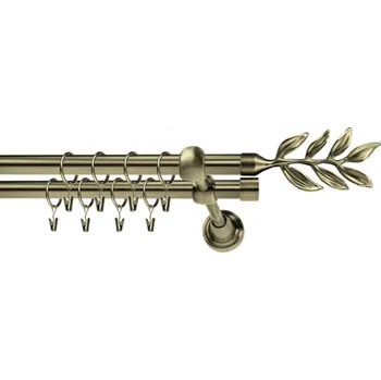 Garnýž Kovové garnýže dvouřadé 19mm - Mosaz