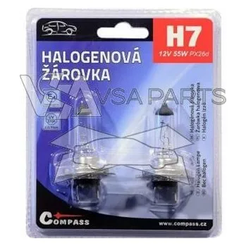 Autožárovka COMPASS Žárovka 12V H7 55W 2ks DBB