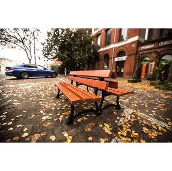 Zahradní lavice PROFICITY Kovová lavička Lodž Duo Barevná kombinace: Mahagon