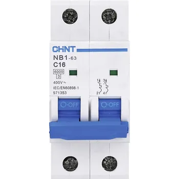 Chint 179643 NB1L elektrický jistič 2pólový 13 A