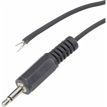 Elektrický konektor VOLTCRAFT XL-AC35DG jack konektor 3.5 mm jack zástrčka 3,5 mm - kabel s otevřenými konci mono Pólů:2 1 ks
