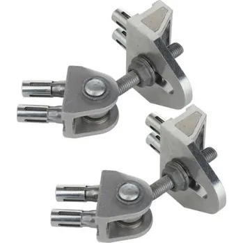 brána LOCINOX BOLTONHD4D 12 QF ALUM - regulovatelné panty k přišroubování na ocelový sloupek, pro brány a branky, závit M12, stříbrné