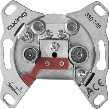 Televizní anténa Axing SSD 7-00 anténní zásuvka TV , UKW , SAT , Twin pod omítku krabice pro dolaďovací úsek vedení