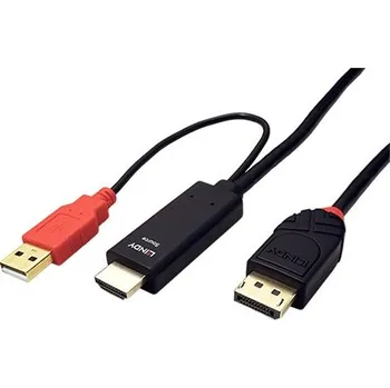 Video redukce Lindy HDMI -> DisplayPort kabel, HDMI A(M) -> DP(M), 4K@30Hz, 5m (41428) - 11.43.5699