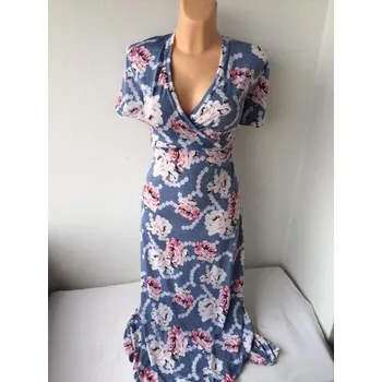 Dámské šaty Šaty pro svatební maminku na svatbu modrý květ, Barva Světle modrá, Velikost XL 44, Materiál 98% Polyester 2% Lycra