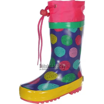 Dívčí holínky Pidilidi PL0086-01 fialová s puntíky 32