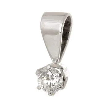 Šperk Přívěšek z bílého zlata s diamantem 0002 + DÁREK ZDARMA