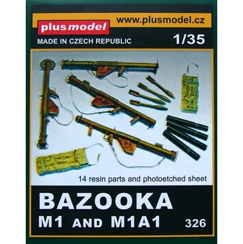 Plastikový model Plusmodel 1/35 Bazooka M1 + M1A1