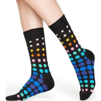Dámské ponožky Černé ponožky s barevnými puntíky