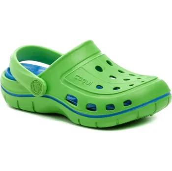 Chlapecké pantofle Coqui 6353 Jumper Lime Sea nazouváky EUR 26/27