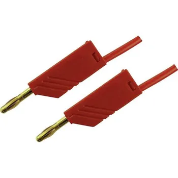 Měřicí kabel SKS Hirschmann MLN 50/2,5 RT měřicí kabel lamelová zástrčka 4 mm lamelová zástrčka 4 mm 0.50 m červená 1 ks
