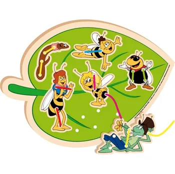 Dřevěná hračka Bino 13603 - Vyšívání Včelka Mája