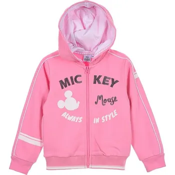 Dívčí mikina Mickey Mouse - růžová dívčí mikina na zip Velikost: 116