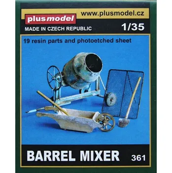 Plastikový model Plusmodel 1/35 Barrel Mixer (19 resin parts&PE set)