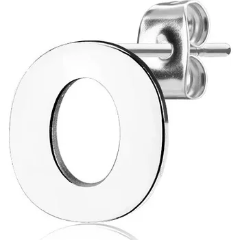 Náušnice Šperky4U Ocelová náušnice 1ks - iniciála - OPN1230-O