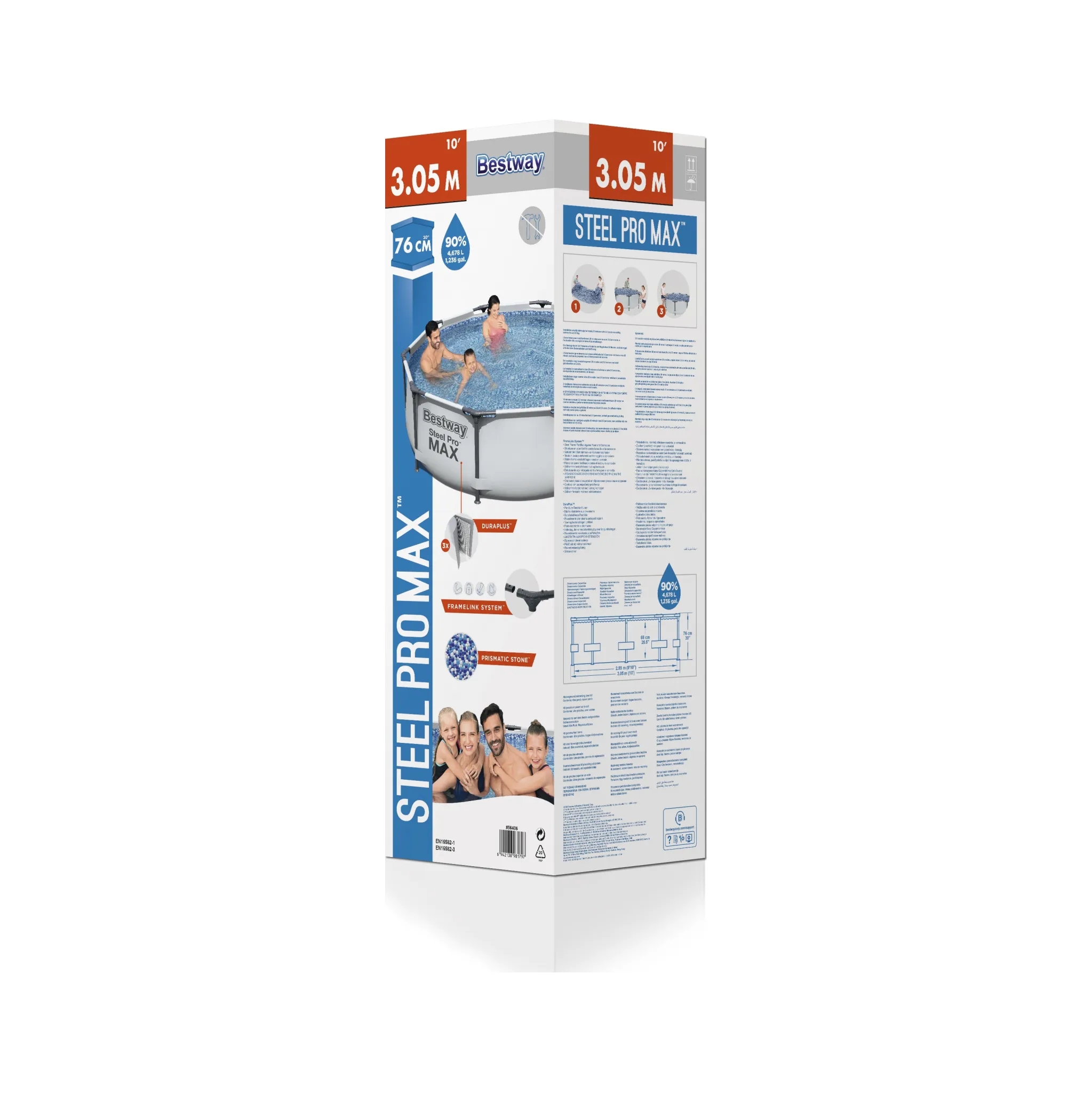 Fotografie 2 - Bazén Bestway Steel Pro Max 3,05 x 0,76 m bez filtrace