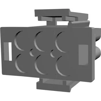 Elektrický konektor TE Connectivity Universal-MATE-N-LOK zástrčkový konektor na kabel 6, rozteč 6.35 mm, 1-480704-0, 1 ks
