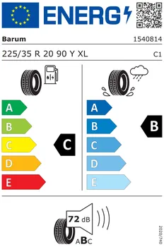 energetický štítek pneumatiky Barum Bravuris 5HM 225/35 R20 90 Y XL FR