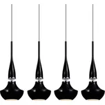 Azzardo AZ0885 závěsné stropní svítidlo Tasos 4 4x25W | E14 | IP20 - černá + STOLNÍ OTOČNÝ VENTILÁTOR BERGEN - NASTAVITELNÝ, BÍLÝ