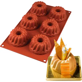 Forma na pečení Forma silikonová (6 ks bábovky) prům. 7,5, v.4cm