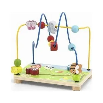 Hračka pro nejmenší Viga Dřevěný labyrint Farma
