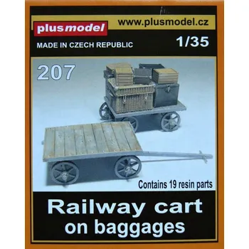 Plastikový model Plusmodel 1/35 Railway cart on baggages (19 resin parts)