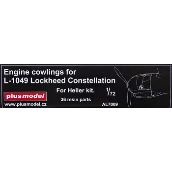 Plastikový model Plusmodel 1/72 L-1049 Constellation - engine cowlings (HELL)