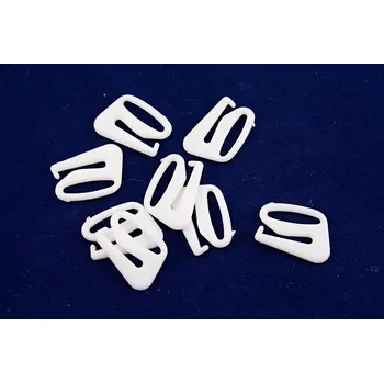 Sponka ve tvaru G - bílá - průvlek 1,4 cm