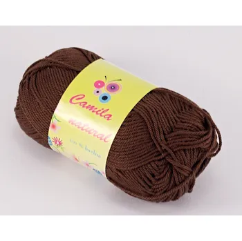 Příze Příze Camila natural - hnědá - číslo barvy 220