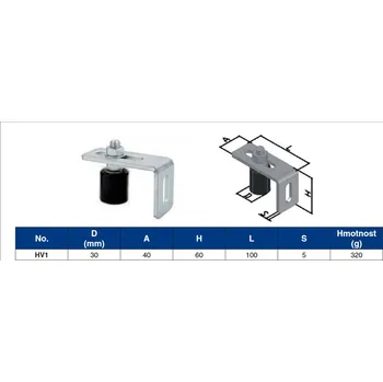 HV1 - Horní vedení brány s jedním válcem- stavitelné