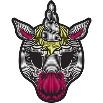 Karnevalová maska Morphsuits - Maska svítící jednorožec pro dospělé - One size