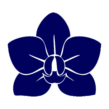 Samolepící dekorace Květina dekor 023 orchidej květ (23 - tmavě modrá) SAMOLEPKA NA AUTO, NÁLEPKA, FÓLIE, POLEP, TUNING, VLASTNÍ TEXT, TISK, AUTOSAMOLEPKY.cz, POLEPY, OBRÁZEK, LOGO, 3D STICKERS