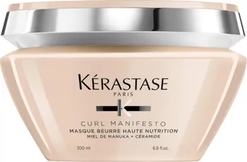 Vlasová regenerace Kérastase Curl Manifesto Masque Beurre Haute Nutrition vyživující maska pro vlnité a kudrnaté vlasy 200 ml