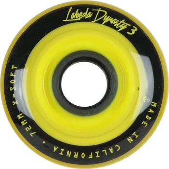 Příslušenství pro in-line Kolečka do kolečkových bruslí Labeda Dynasty 3 X-Soft černo-žluté Velikost: 80mm, Tvrdost: X-Soft