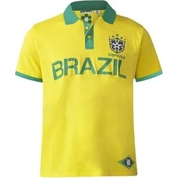 Pánská polokošile KS16482 žluto zelená krátký rukáv - tričko s límečkem Duke ODE-DUK-16482-A - 5XL