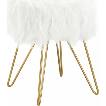 Taburet Taburet, bílá / zlatý nátěr, Jamin