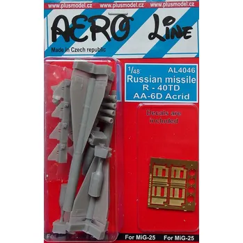 Plastikový model Plusmodel 1/48 Russian missile R-40TD AA-6D Acrid