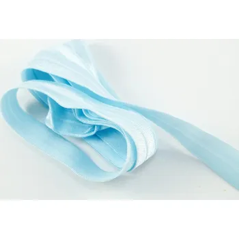 Textilie Lemovací pruženka - světle modrá - šířka 1,5 cm