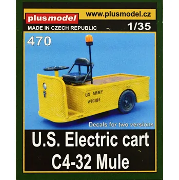 Plastikový model Plusmodel 1/35 US Electric cart C4-32 Mule
